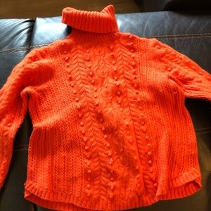 XXL Orange turtleneck sweater from the Gap.
